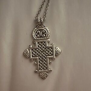 Brighton Silver Cross Necklace